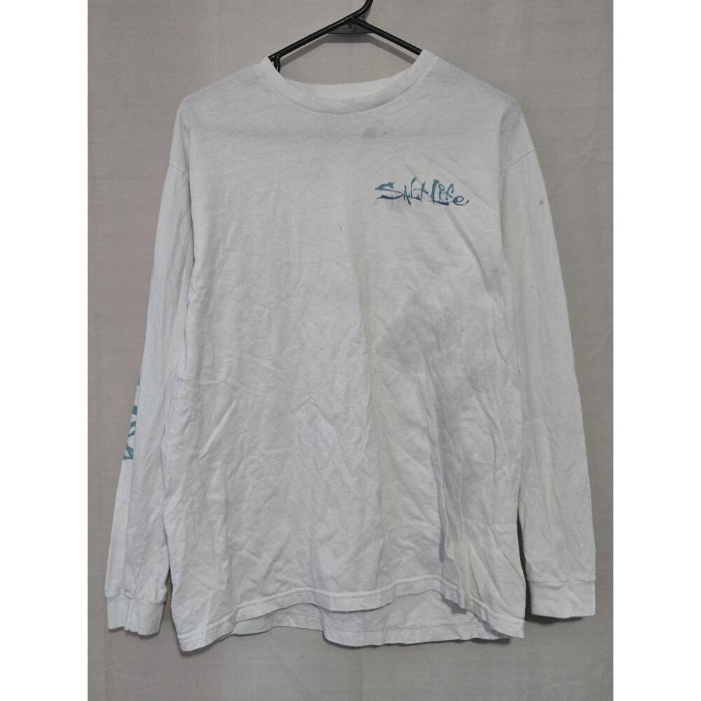Salt Life Long Sleeve T-Shirt Mens Medium Graphic Coastal Athletic Tee